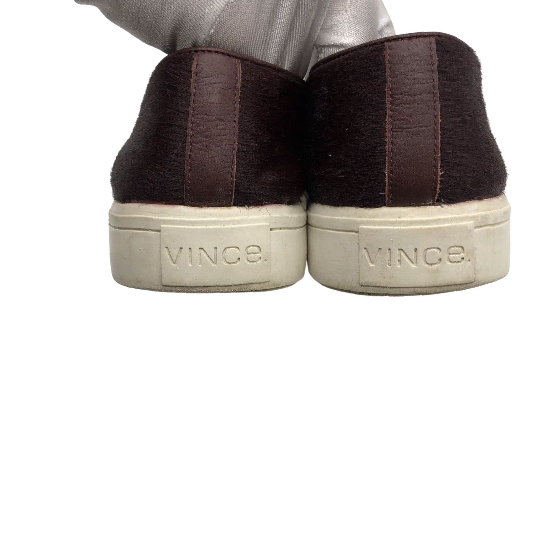 Vince Vince Calf Hair Loafer Sneakers Womens Size 8 Burgundy Red Leather Slip On M Size US 8 / IT 38 - 4 Thumbnail
