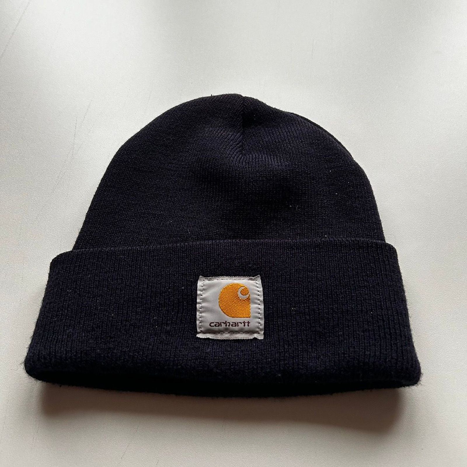 Carhartt × Vintage Vintage Carhartt Beanie Hat OSFA Navy Blue Y2K Workwear Rare Size ONE SIZE - 1 Thumbnail