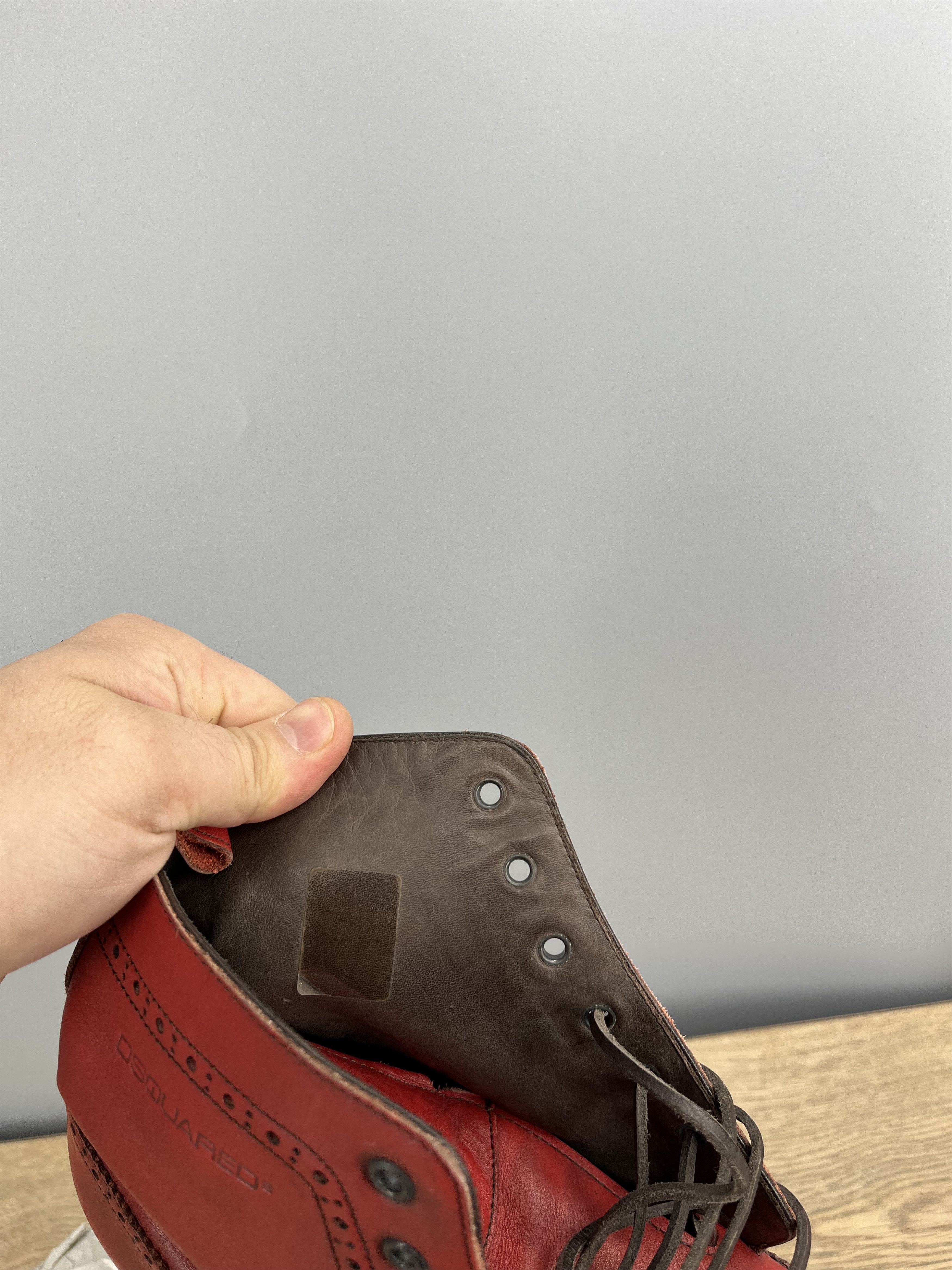 Dsquared2 Share Dsquared2 Red Leather Boots Brogue Made in Italy EU 46 Size US 13 / EU 46 - 11 Thumbnail