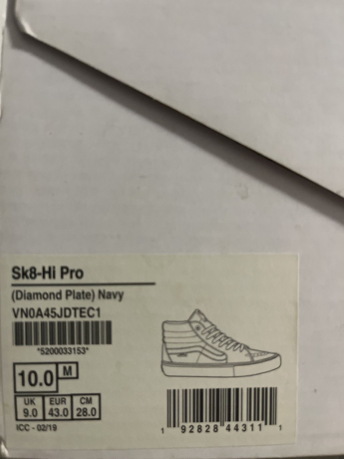 Supreme Vans Diamond Plate Sk8-Hi Pro Vans