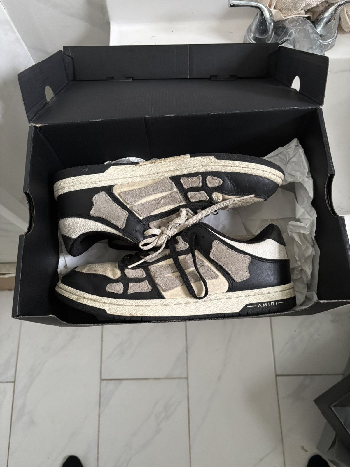 Amiri low top skeleten