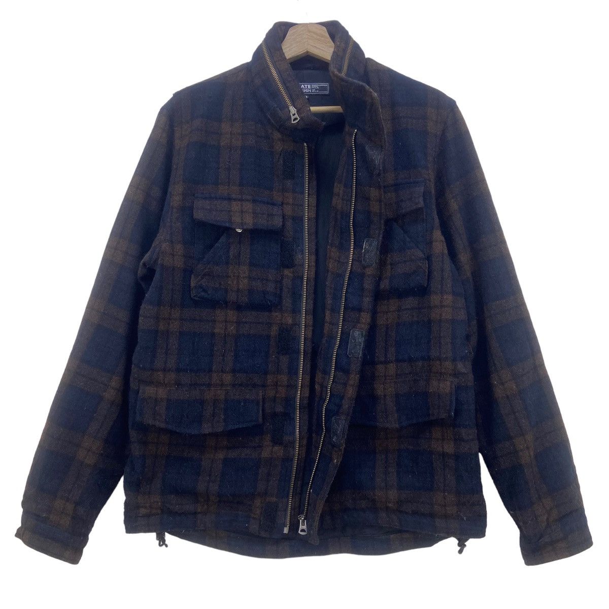 Good Enough Vintage Resonate Good Enough Checkered Plaid Wool Jacket Size US S / EU 44-46 / 1 - 1 Thumbnail