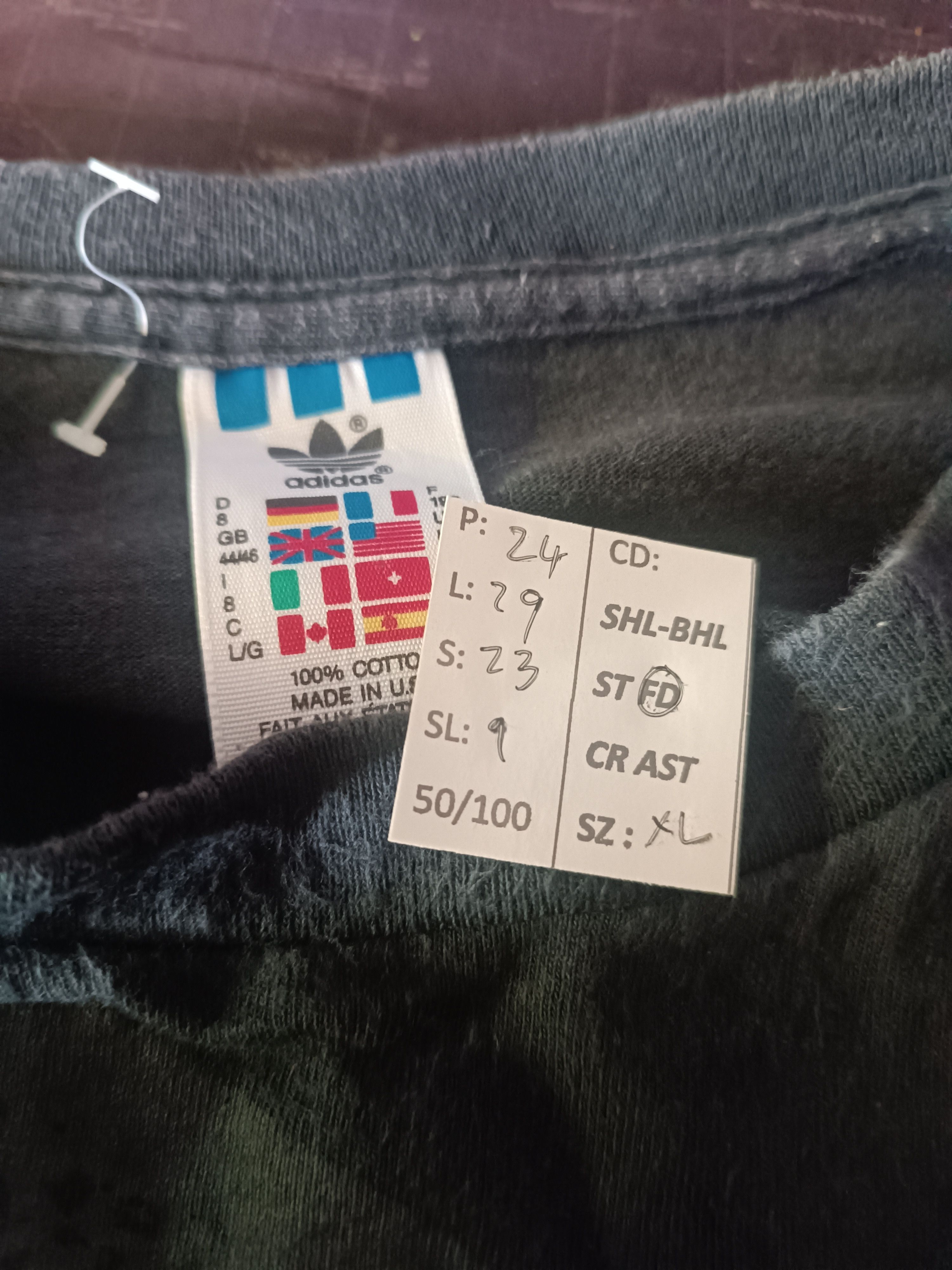 Adidas THRASHED FADED VINTAGE 90'S ADIDAS TREFOIL STITCH VERY RARE Size US XL / EU 56 / 4 - 18 Thumbnail