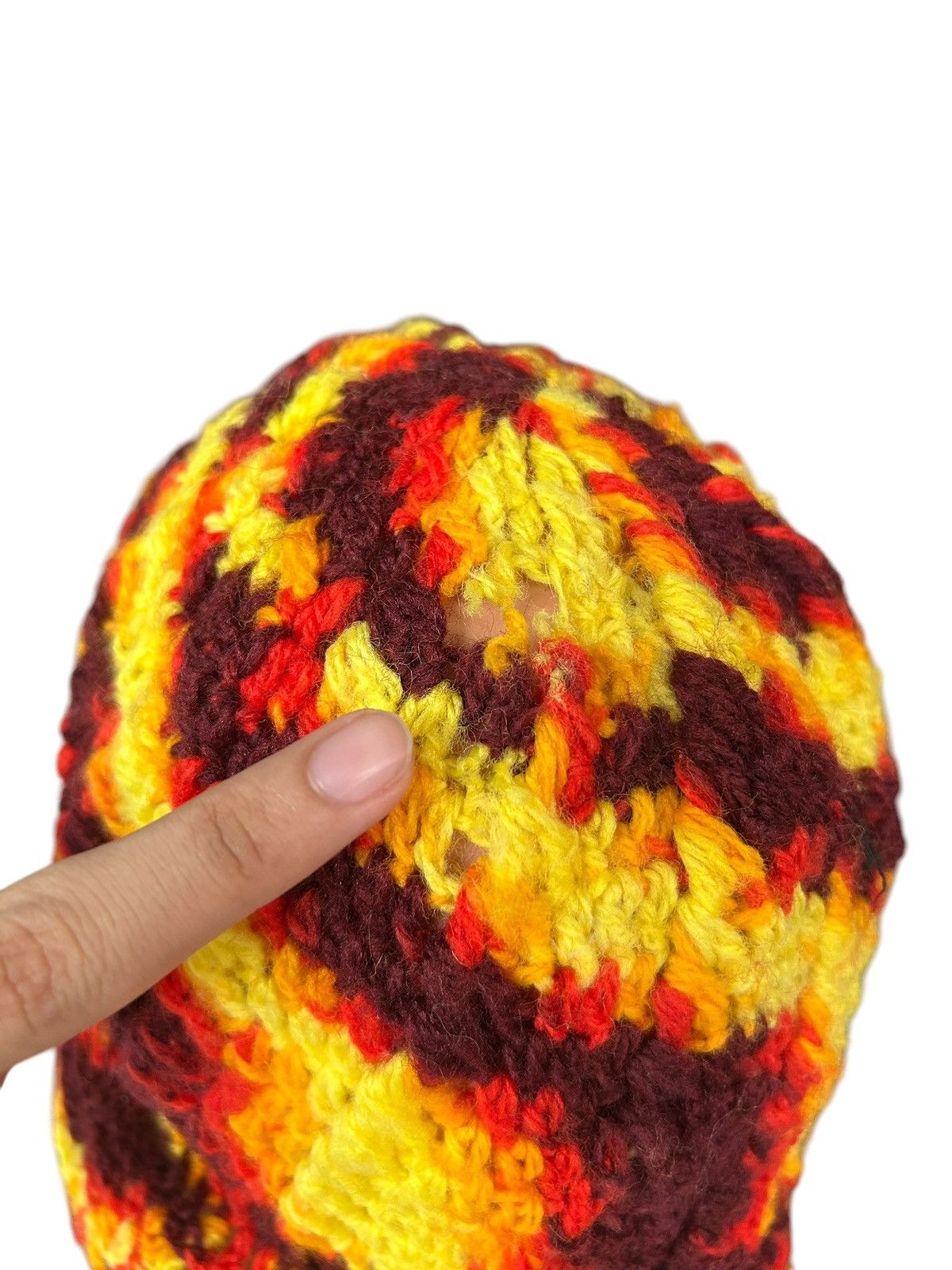 Kapital Crochet Knitteh handmade distressed beanie hats Size ONE SIZE - 6 Thumbnail