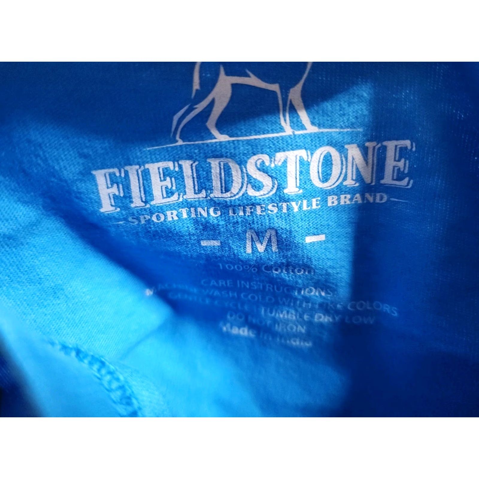 Doublet FIELDSTONE Mens M T Shirt Short Sleeve Crew Neck Pocket Logo Blue Cotton Size US M / EU 48-50 / 2 - 4 Thumbnail