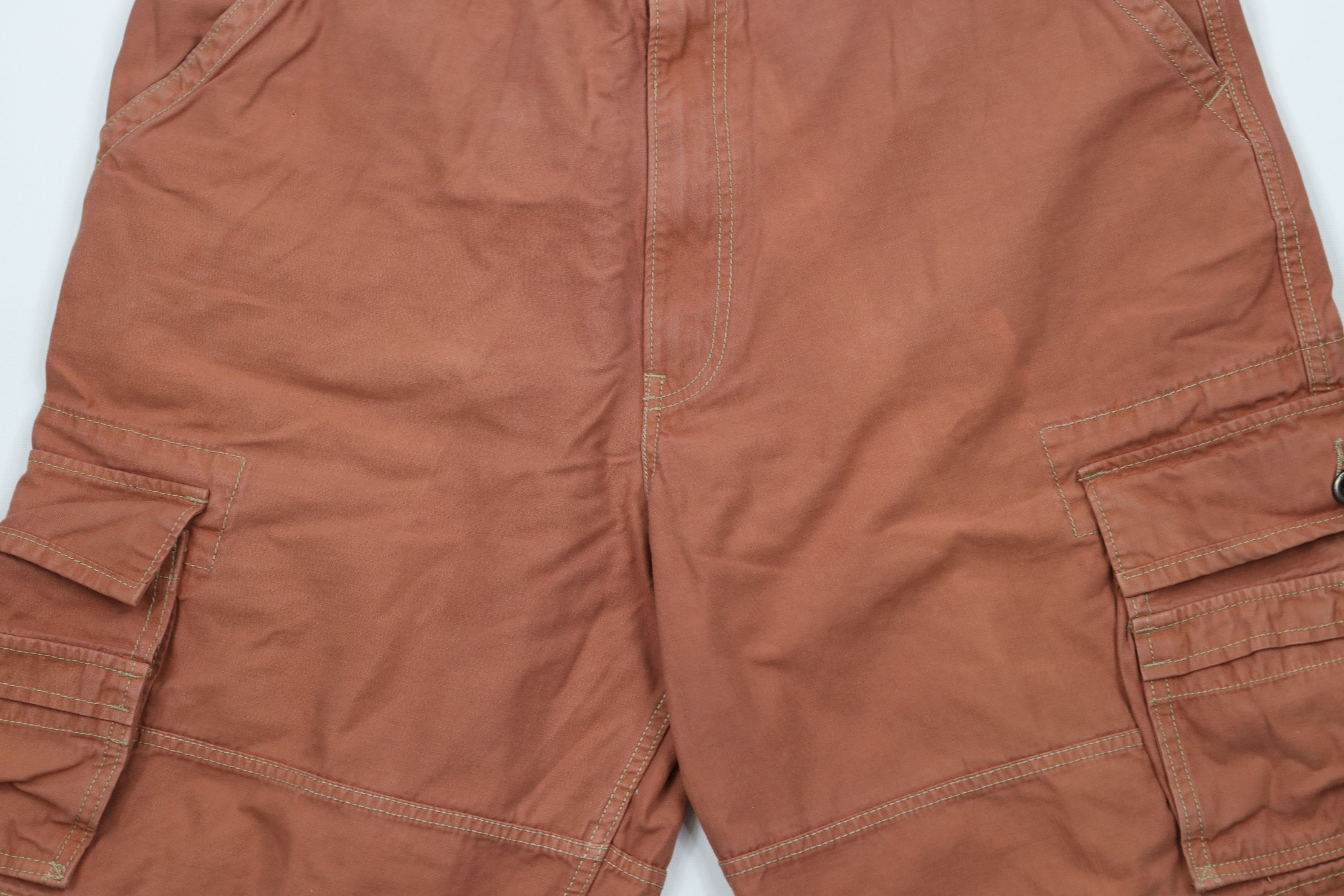 Levi's × Vintage Vintage Y2K Levis Faded Baggy Fit Cargo Shorts Rust Cotton Size US 38 / EU 54 - 3 Thumbnail