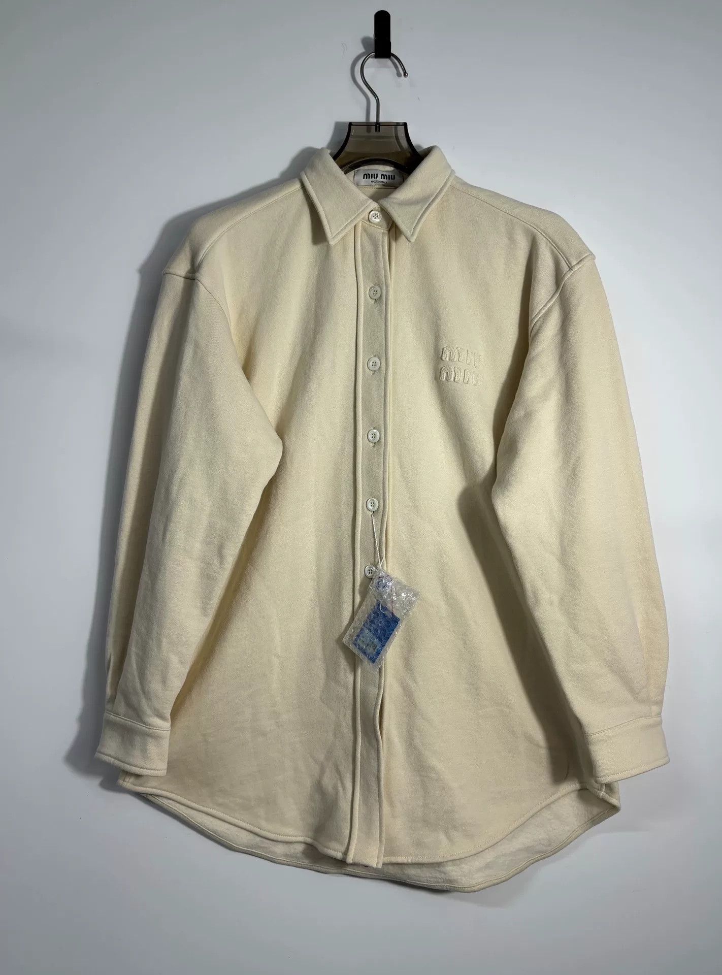 Miu Miu Miu Miu Retro Embroidered Beige Button Up XS Women Size XS / US 0-2 / IT 36-38 - 1 Thumbnail