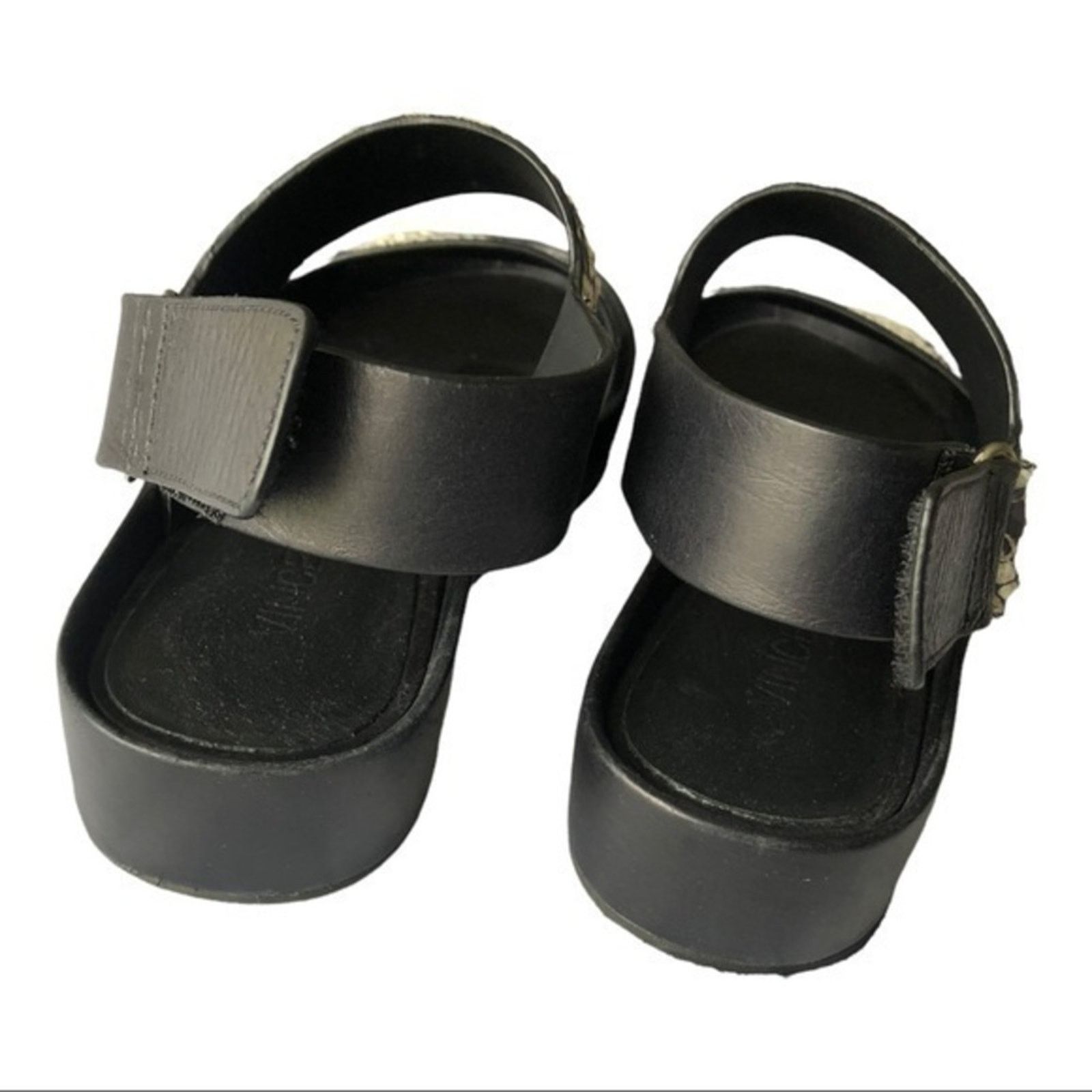 Vince VINCE 'Marett' Python Snakeskin LEATHER Flatform Size 7M Size US 7 / IT 37 - 4 Thumbnail