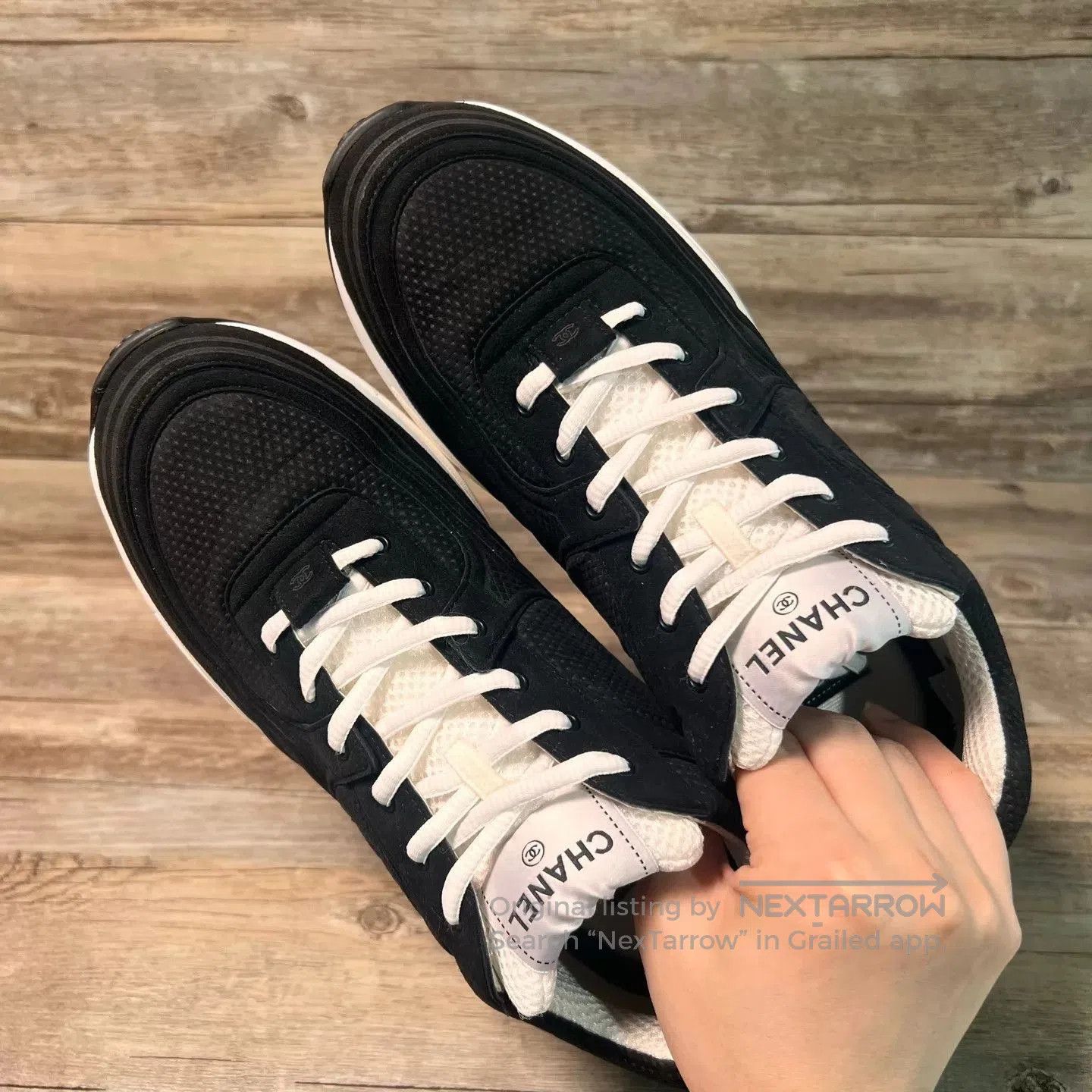 Chanel Black Low-Top Sneakers Size 9. Size US 9 / EU 42 - 5 Thumbnail