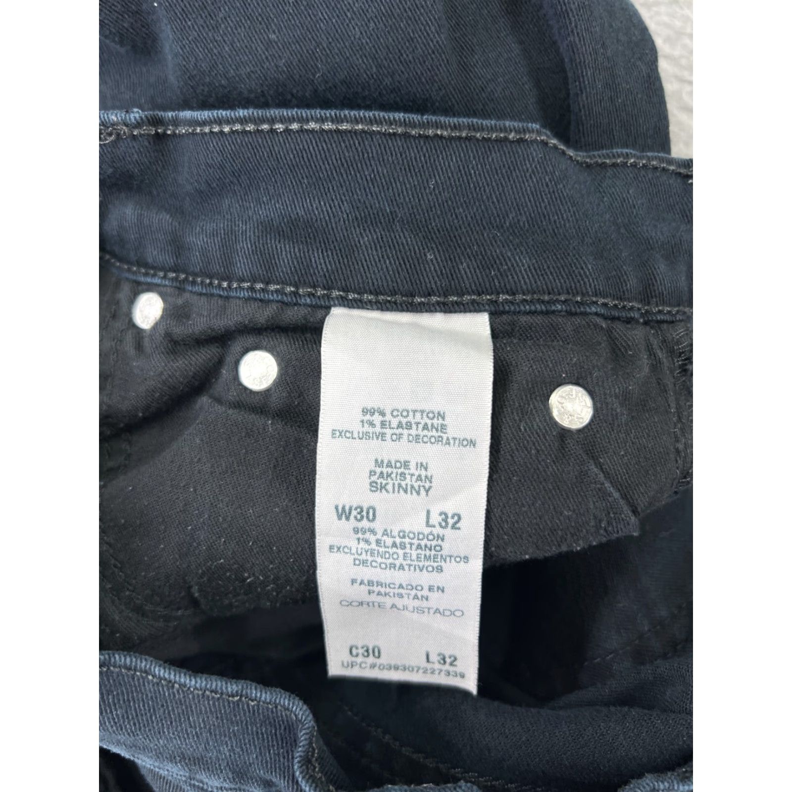 Levi's Levi's Jeans Womens 30 Black Denim Skinny Fit Low Rise Cotton Blend 28x29 Size 30" / US 8 / IT 44 - 7 Thumbnail