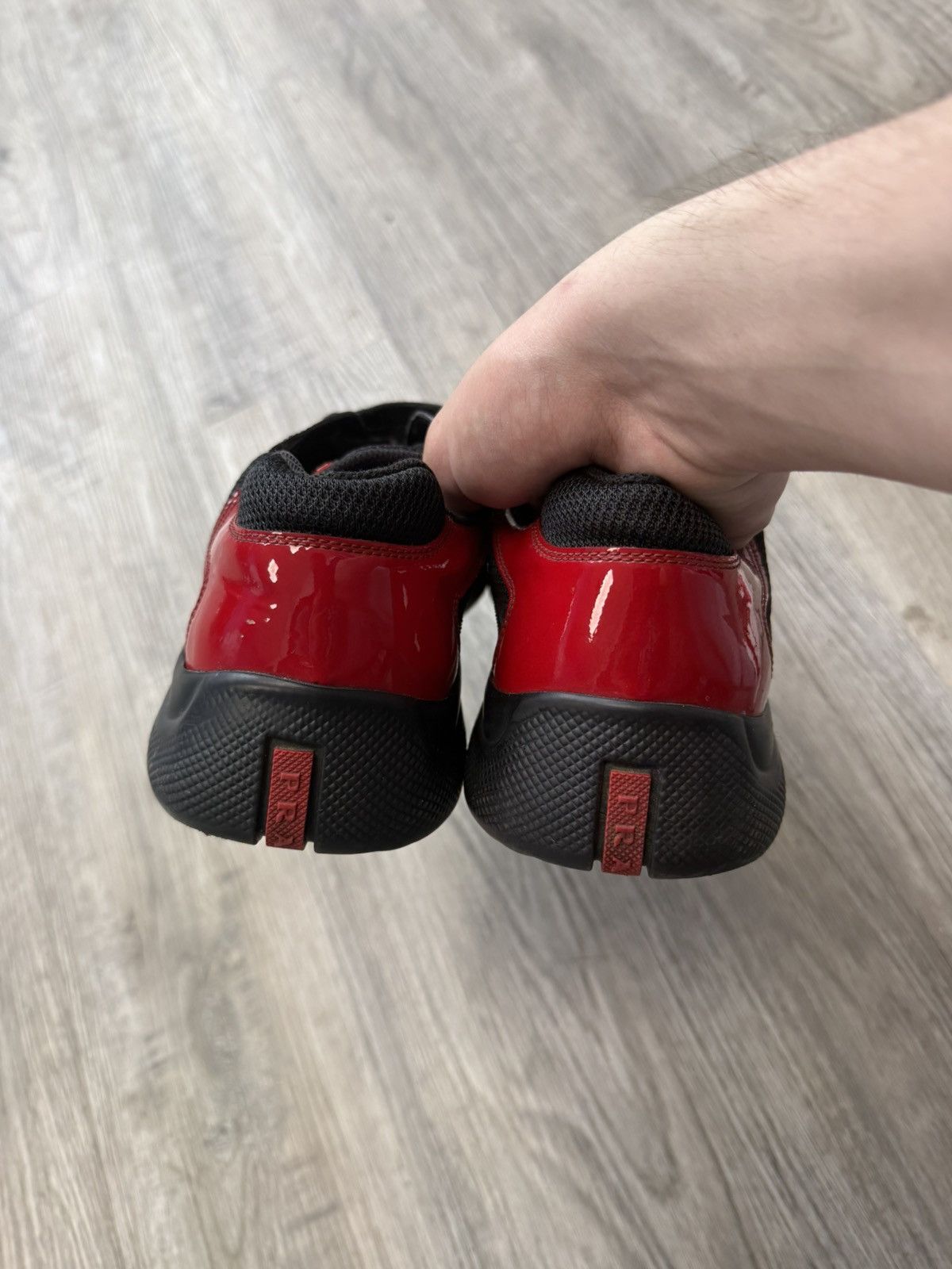 Prada Prada Cup Sneakers - Black / Red Size US 10.5 / EU 43-44 - 5 Thumbnail