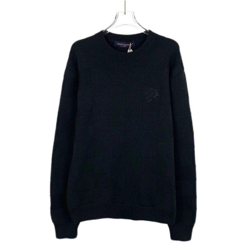 Louis Vuitton Louis Vuitton Black Checker Logo Sweater Size US XS / EU 42 / 0 - 1 Thumbnail