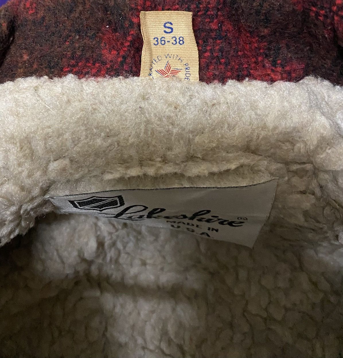 Fox Brothers × Vintage Vintage 70s Lakeshire Flannel Sherpa navajo chore jacket Size US S / EU 44-46 / 1 - 6 Thumbnail