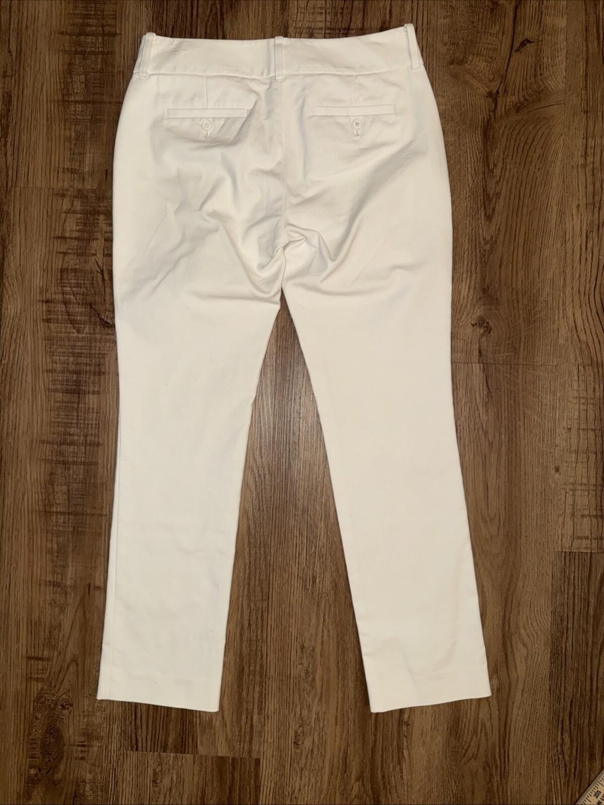 Brooks Brothers Brooks Brothers Ankle Pants Womens White Lucia Fit Stretch Size 26" / US 2 / IT 38 - 6 Thumbnail