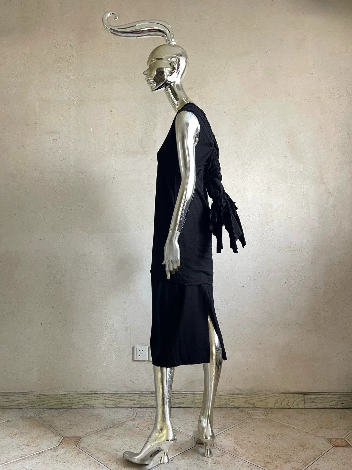 Comme des Garcons CDG Black Braided Double-Layered Dress S Size S / US 4 / IT 40 - 1 Thumbnail