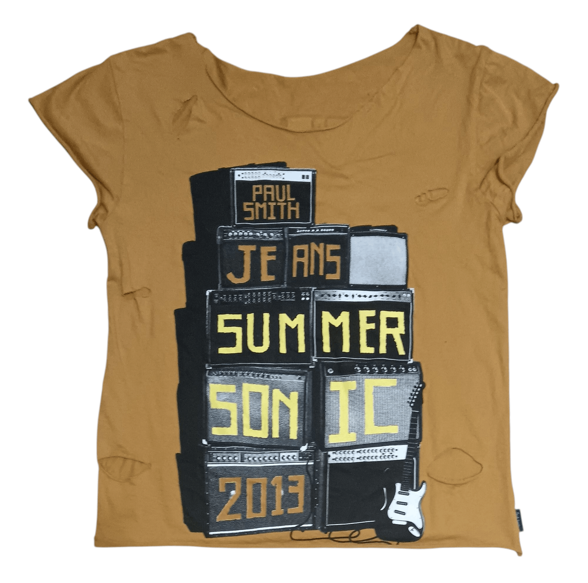 Band Tees × Paul Smith VINTAGE PAUL SMITH SUMMER SONIC CUSTOM DISTRESS STAFF SHIRT Size US S / EU 44-46 / 1 - 1 Thumbnail