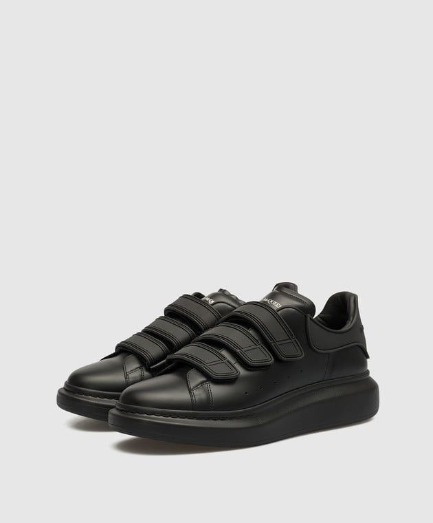 Alexander McQueen o1w1db10725 Sneake Leath S Rubb in Black Size US 10 / EU 43 - 2 Thumbnail