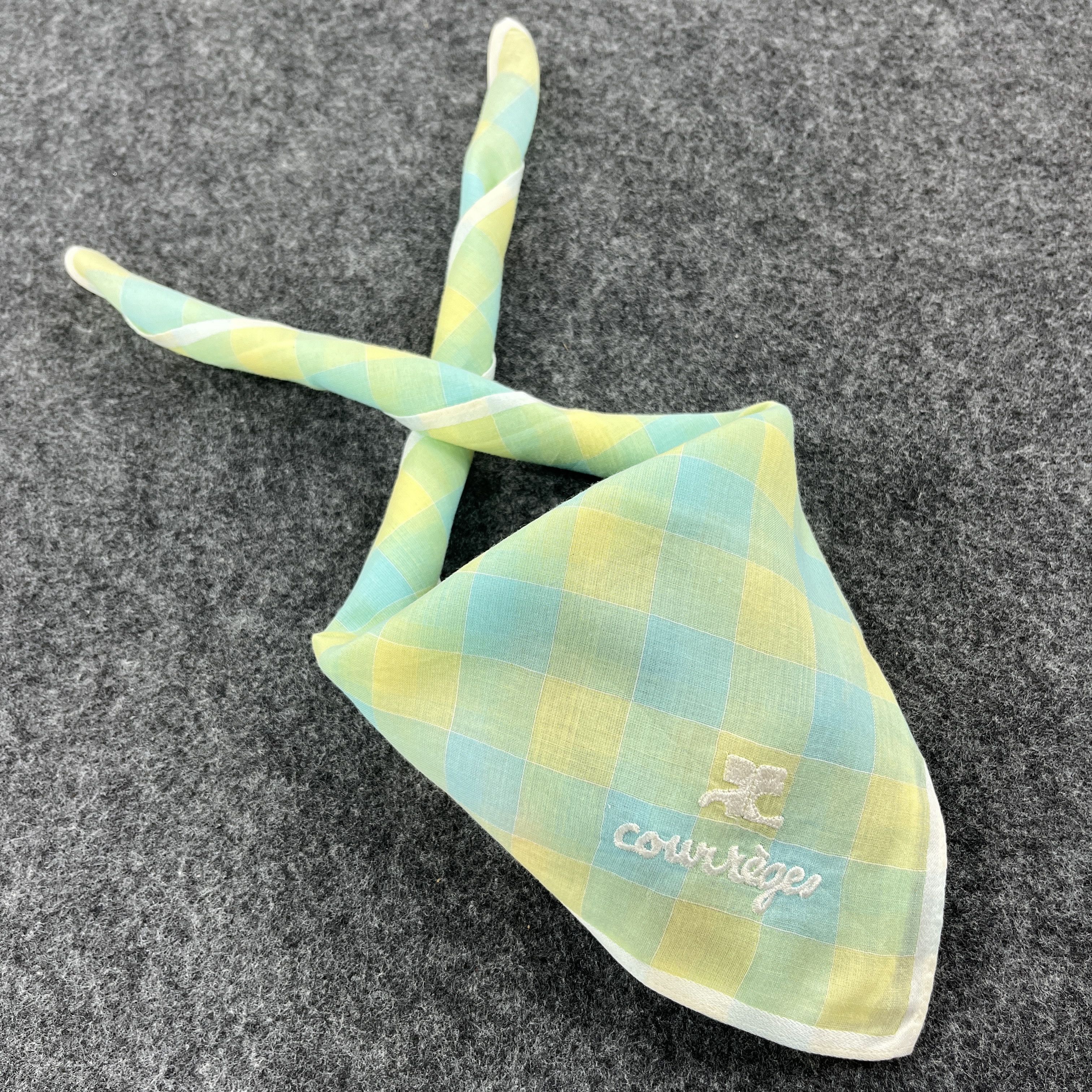 Vintage Courreges Handkerchief / Bandana / Neckerchief B309 Size ONE SIZE - 8 Thumbnail