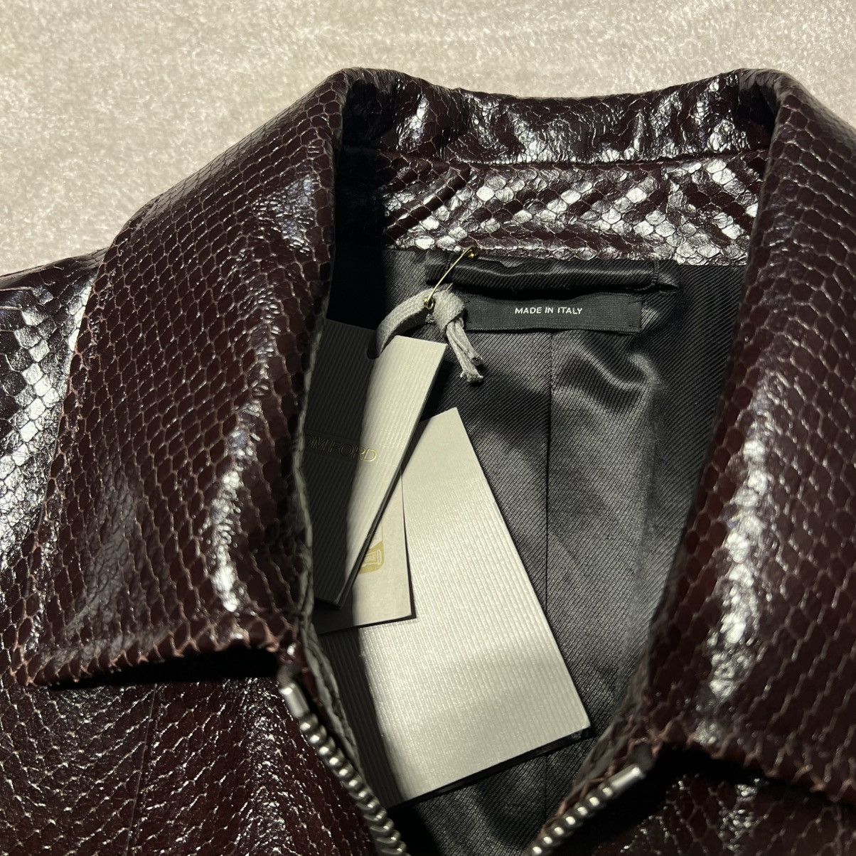 Tom Ford Tom Ford Python Print Leather Jacket in Small Size US S / EU 44-46 / 1 - 7 Thumbnail