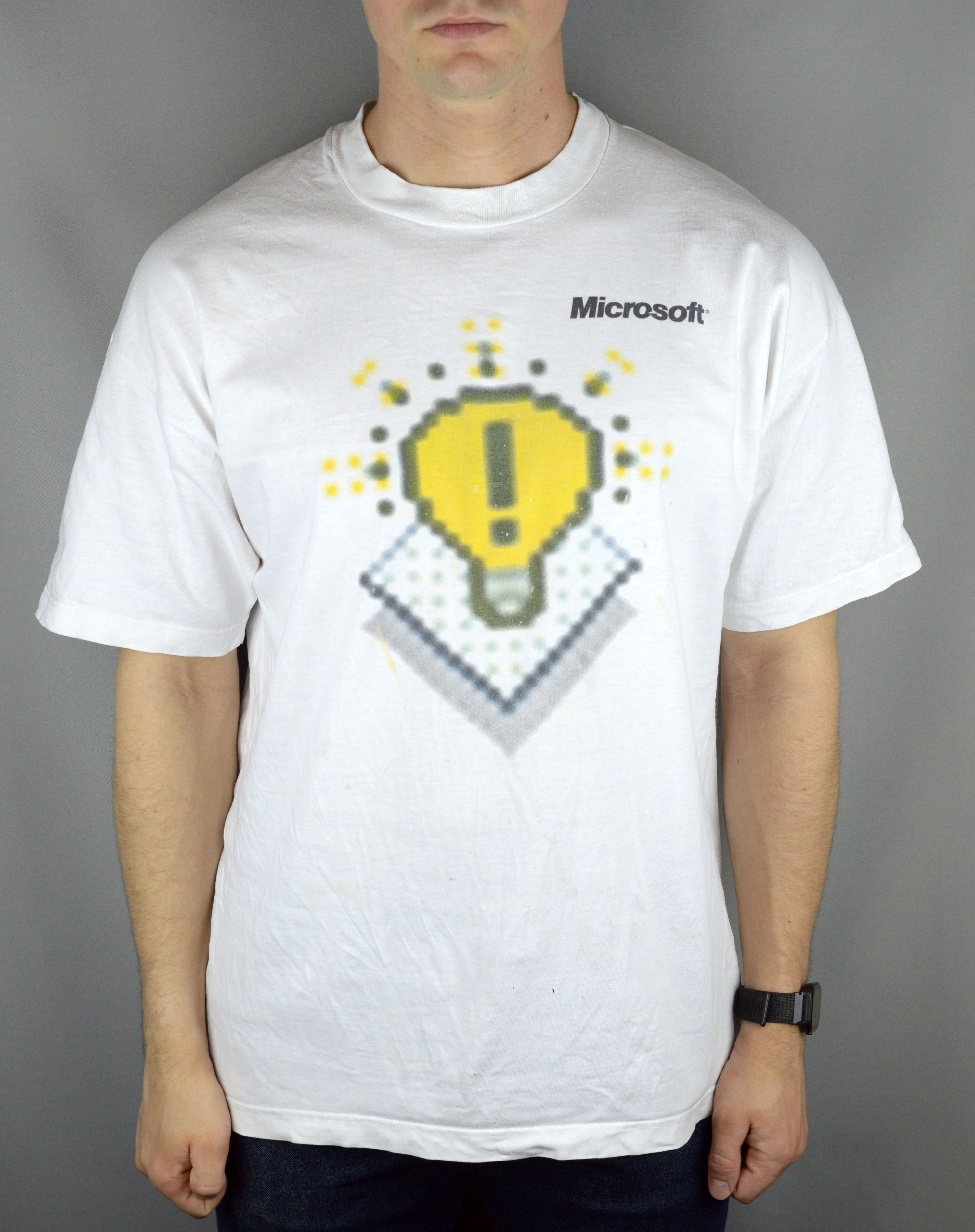 Vintage Vintage Microsoft 90s t shirt Size US XL / EU 56 / 4 - 1 Thumbnail
