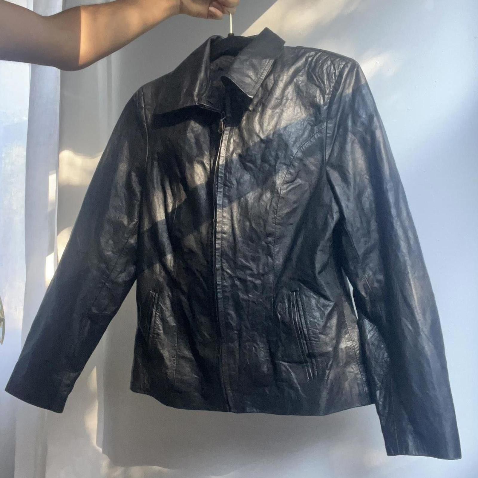 Globe-Trotter Black leather jacket with two pockets Size M / US 6-8 / IT 42-44 - 3 Thumbnail