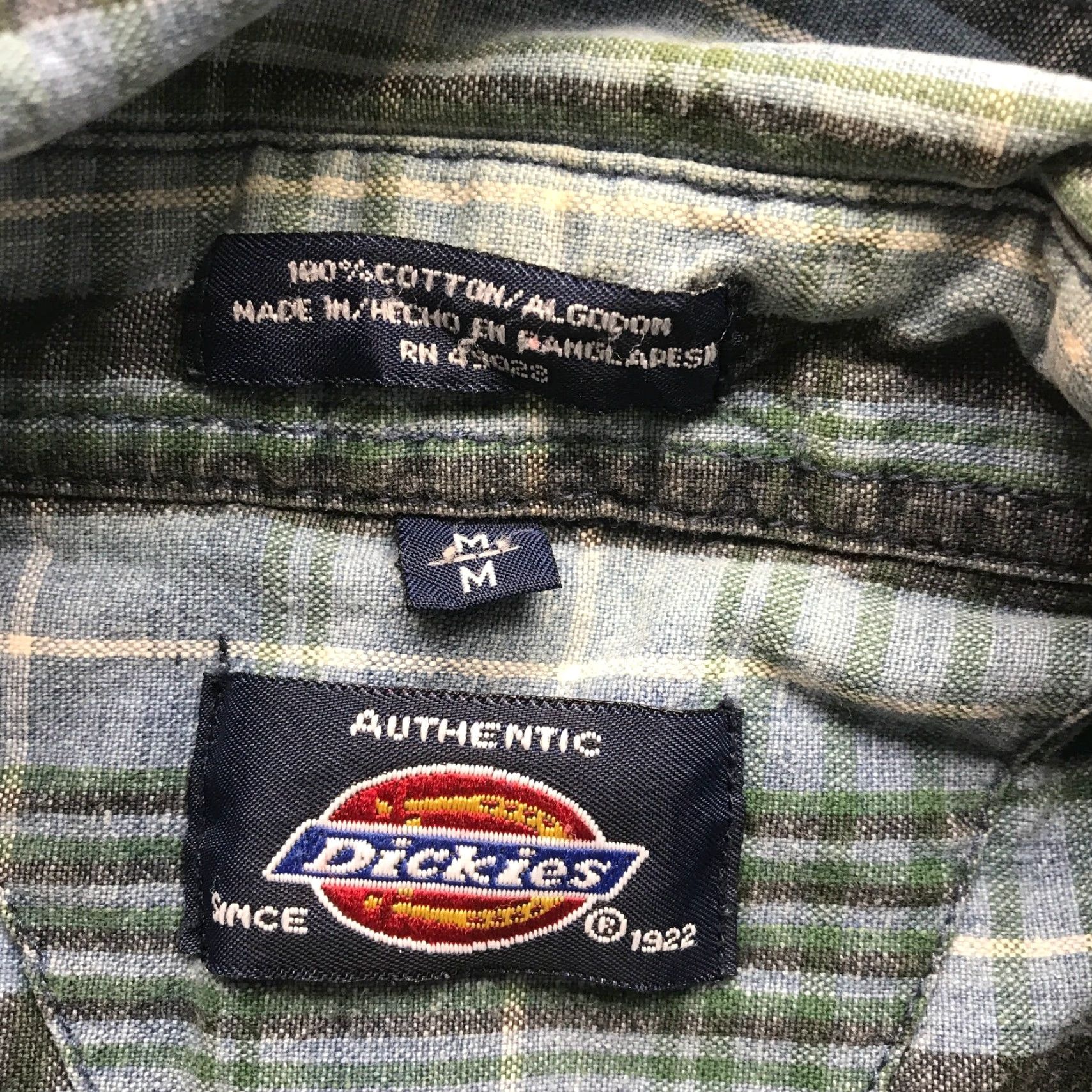 Dickies VINTAGE Dickies Button Up Shirt Mens M Plaid Blue Green Short Sleeve Logo Embroidered 90s Casual Size US M / EU 48-50 / 2 - 3 Thumbnail