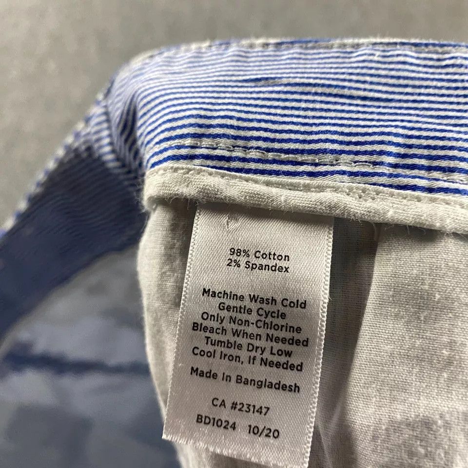 Talbots Talbots Pants Womens 12 Blue Striped Stretch Cotton Chino Size 34" / US 12 / IT 48 - 9 Thumbnail