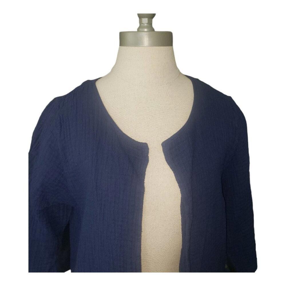 Designer CT1091 Navy Blue Open Bolero Ladies Jacket S/M Size S / US 4 / IT 40 - 2 Thumbnail