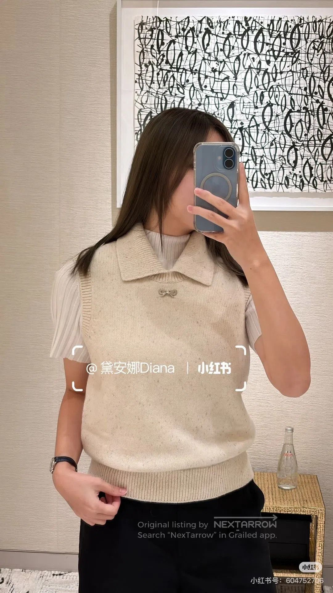 Chanel Chanel Oatmeal Bow Lapel Knit Vest. Size S / US 4 / IT 40 - 8 Thumbnail