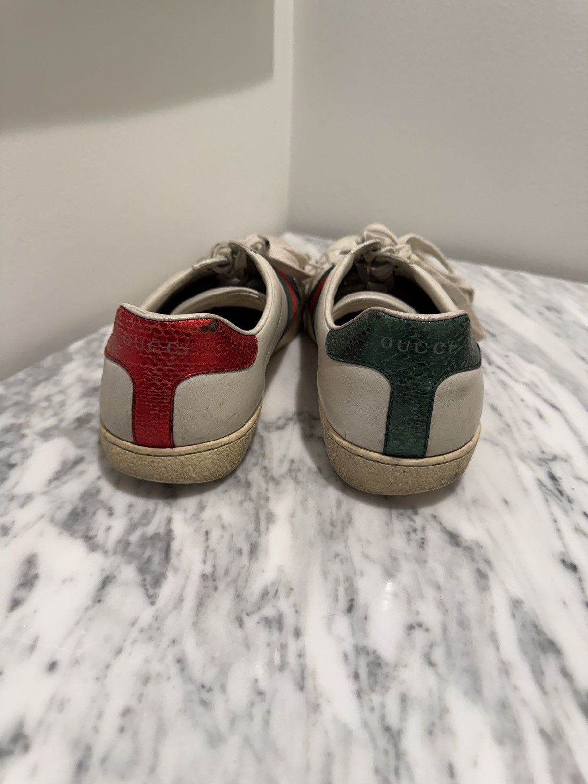 Gucci Gucci Ace Snake Sneakers Size 7 Fits 8 Size US 8 / EU 41 - 3 Thumbnail