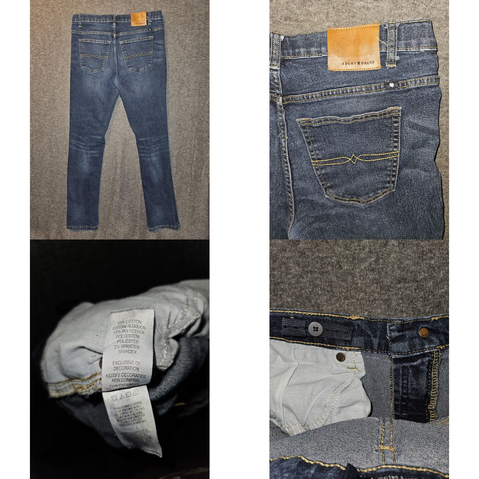 Lucky Brand Lucky Brand Advanced Skinny Jeans Women's 20 Blue Denim Stretch Adjustable Waist Regular Inseam 31" Logo Size 42" / US 20 - 8 Thumbnail