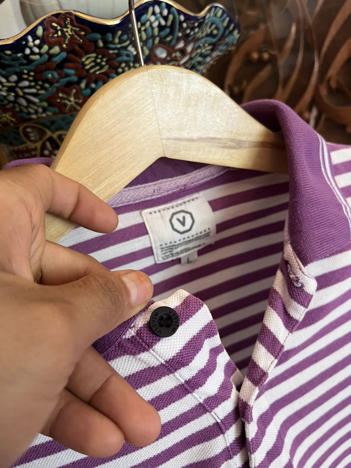Visvim Vintage Visvim Striped Polo Shirt Size US M / EU 48-50 / 2 - 3 Thumbnail