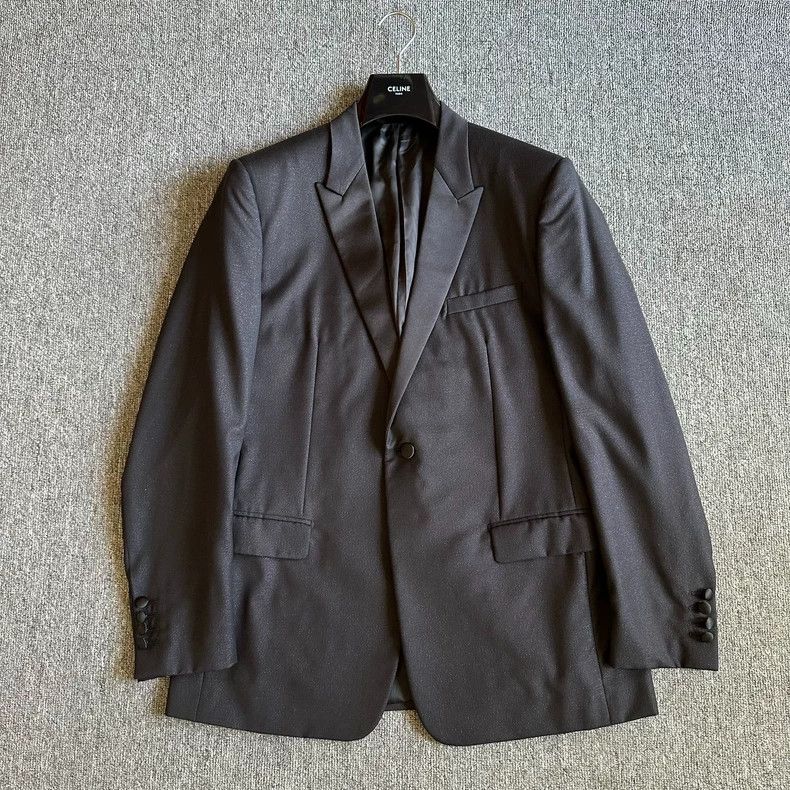 Dior Dior Rhinestone silk sword collar wool suit Size 54R - 1 Thumbnail