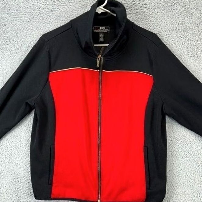 Ralph Lauren Ralph Lauren L-RL Lauren Active Jacket Womens XL Black Red Full Zip Performance Jacket Size XL / US 12-14 / IT 48-50 - 3 Thumbnail