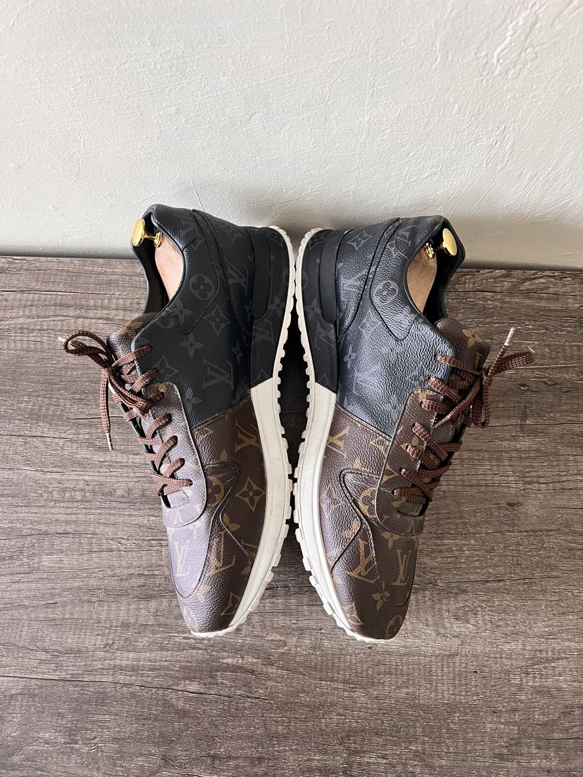 Louis Vuitton LOUIS VUITTON RUN AWAY TRIPLE MONOGRAM SNEAKERS Size US 12 / EU 45 - 12 Thumbnail