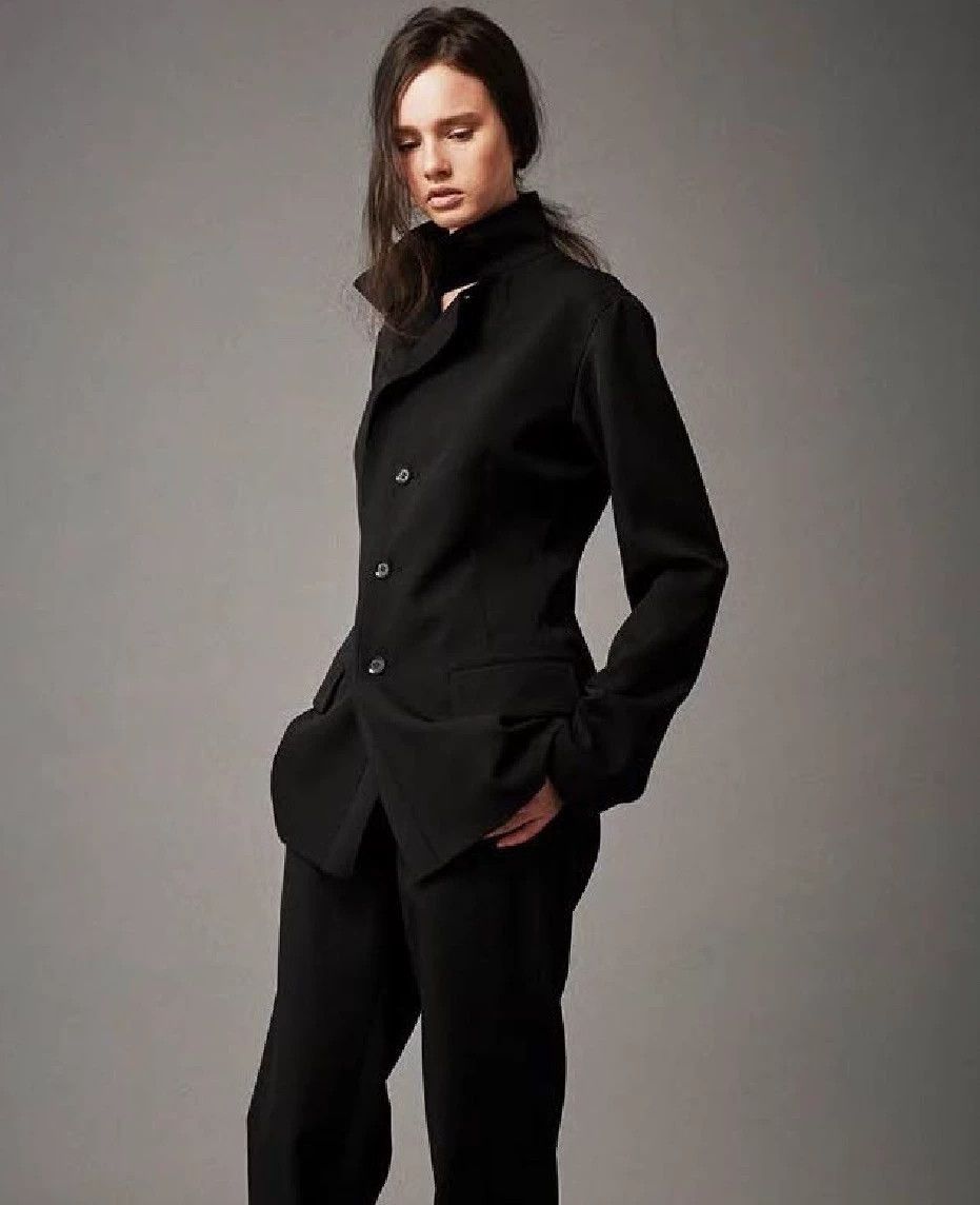 Yohji Yamamoto Yohji Yamamoto 2015 AW Stand Collar Wool Blazer Size 1 Size S / US 4 / IT 40 - 1 Thumbnail