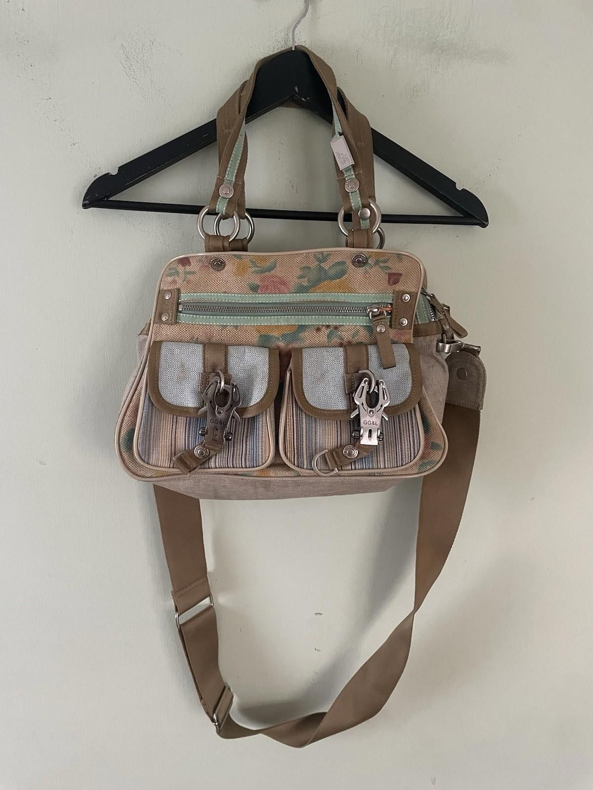 Other George Gina Lucy Linen Canvas Floral Colourful Y2K Handbag Size ONE SIZE - 5 Thumbnail