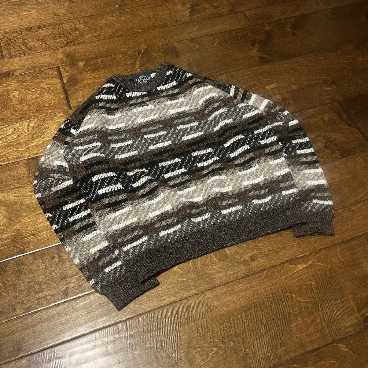 Jantzen × Vintage Vintage Grandpa Coogi Style Knit Sweater Size US M / EU 48-50 / 2 - 2 Thumbnail