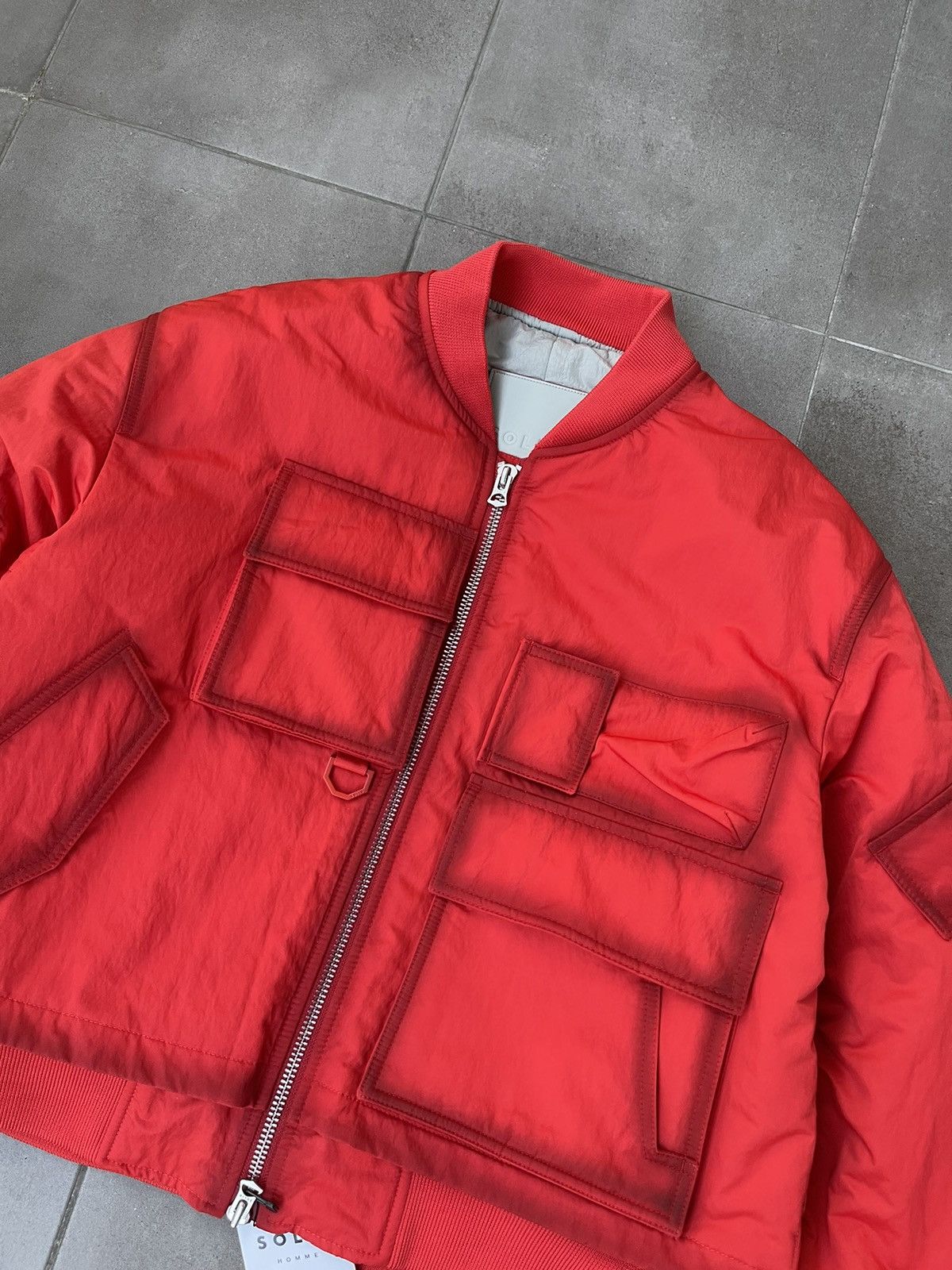 Solid Homme × Wooyoungmi !DS! SS23 Solid Homme Red Multipocket Bomber Size US M / EU 48-50 / 2 - 11 Thumbnail