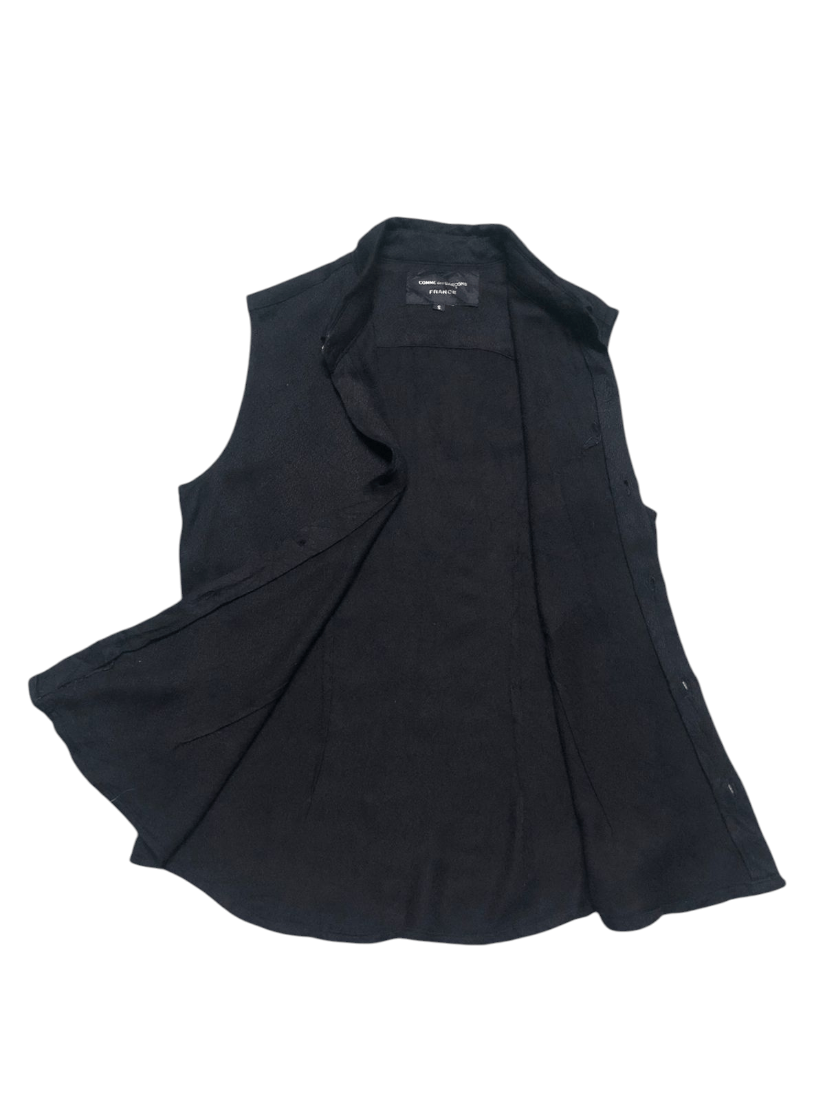 Comme des Garcons × Designer Comme Des Garcons France Shirt Sleeveless Button Up Size S / US 4 / IT 40 - 3 Thumbnail