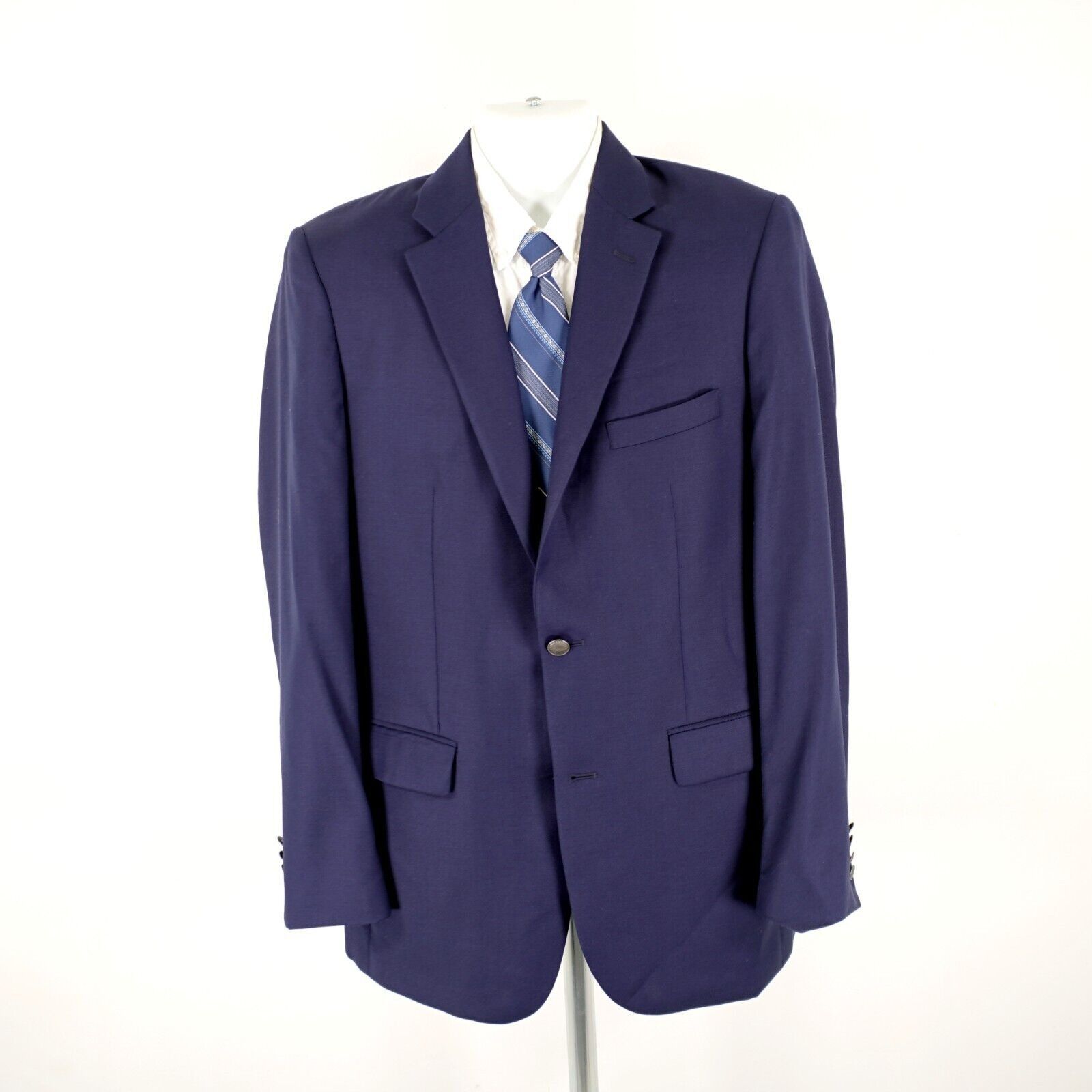 Jos. A. Bank Jos A Bank Traveler's Tailored Fit Wool 2 Button Blue Blazer Size 40R - 5 Thumbnail