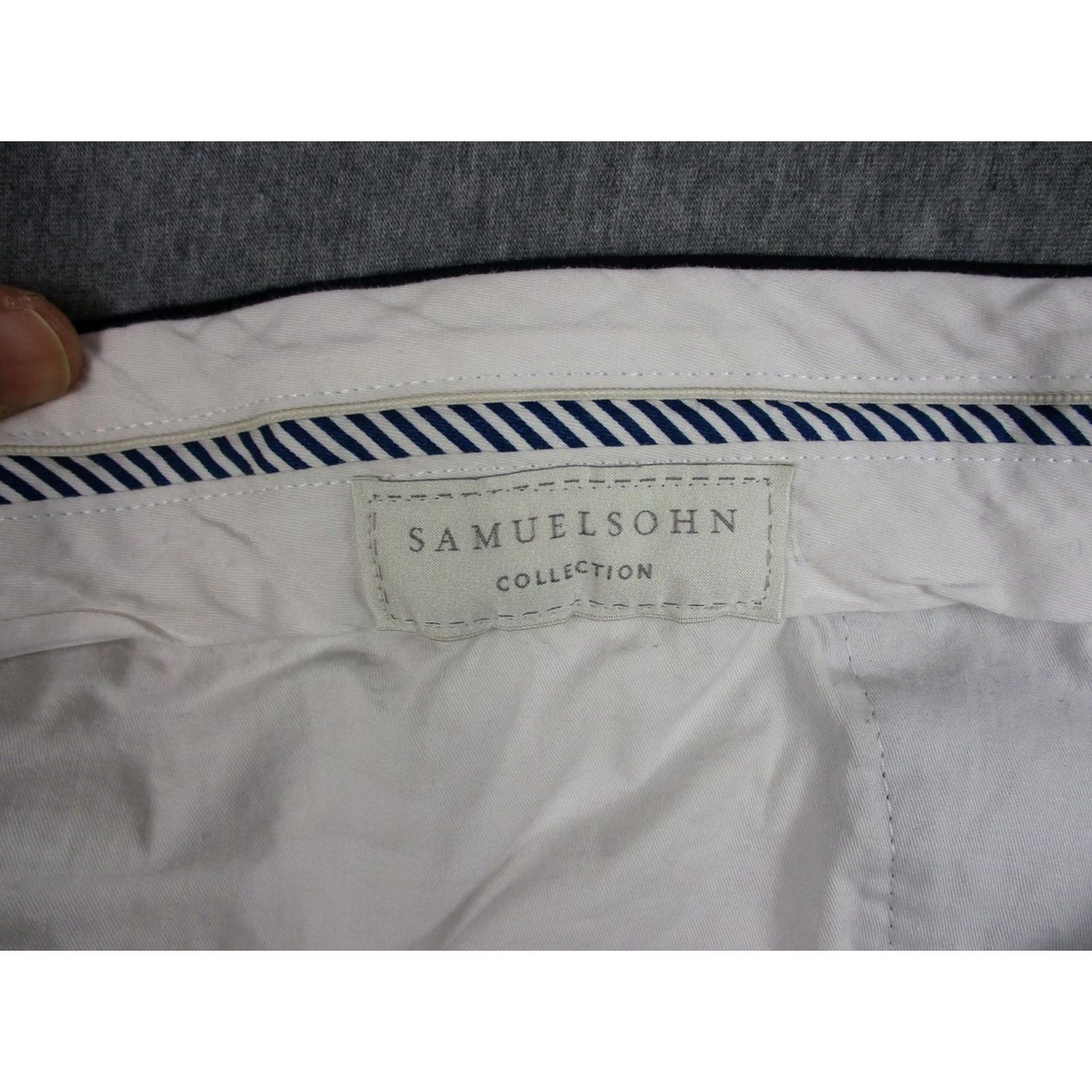 Vintage Samuelsohn Mens Dress Pants Flat Front Straight Wool Blue 40x28 Slacks Business Formal Mens Size US 40 / EU 56 - 6 Thumbnail