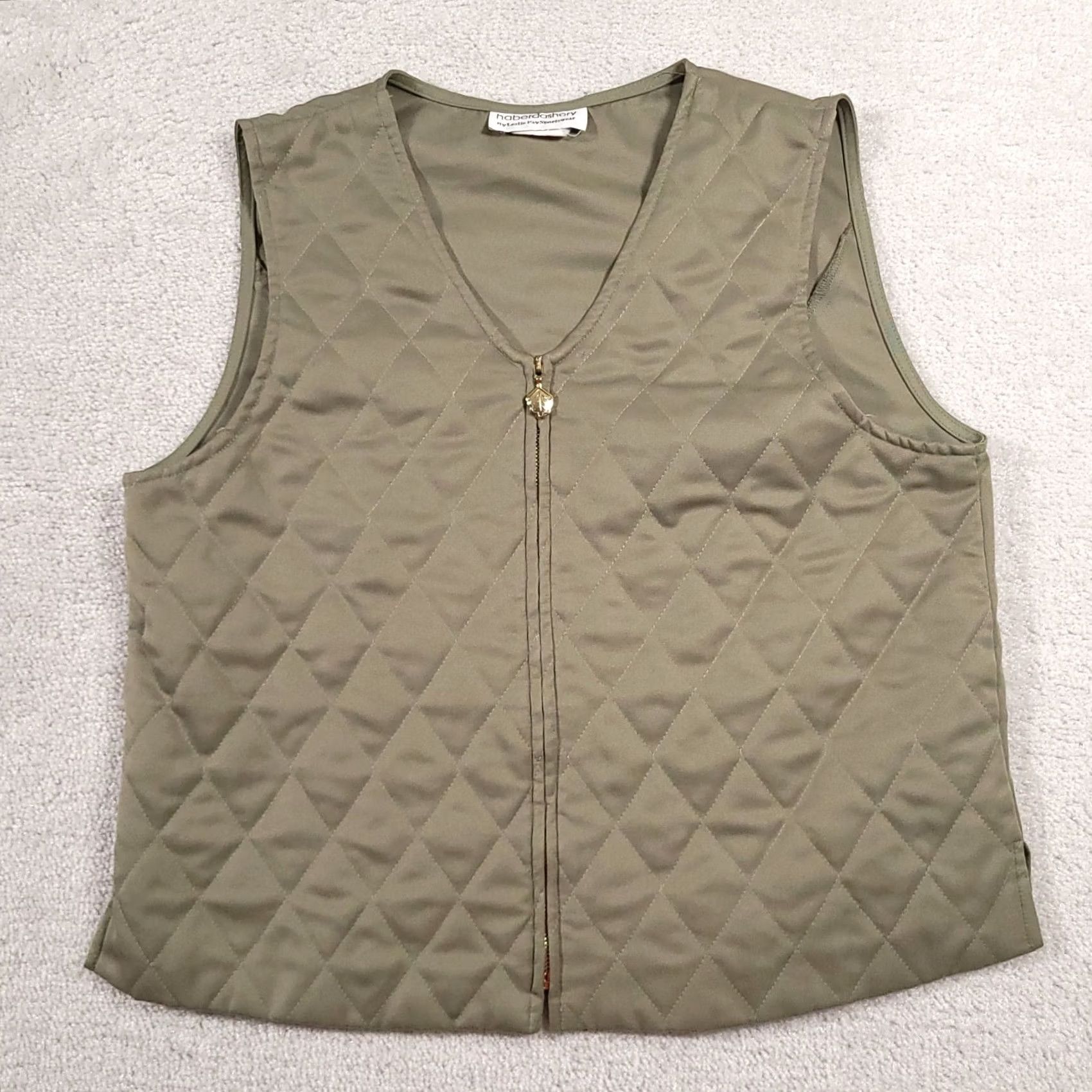 Vintage VINTAGE Leslie Fay Sportswear Haberdashery Full Zip Vest Women's Medium Green USA Vest Jane? Size M / US 6-8 / IT 42-44 - 2 Thumbnail