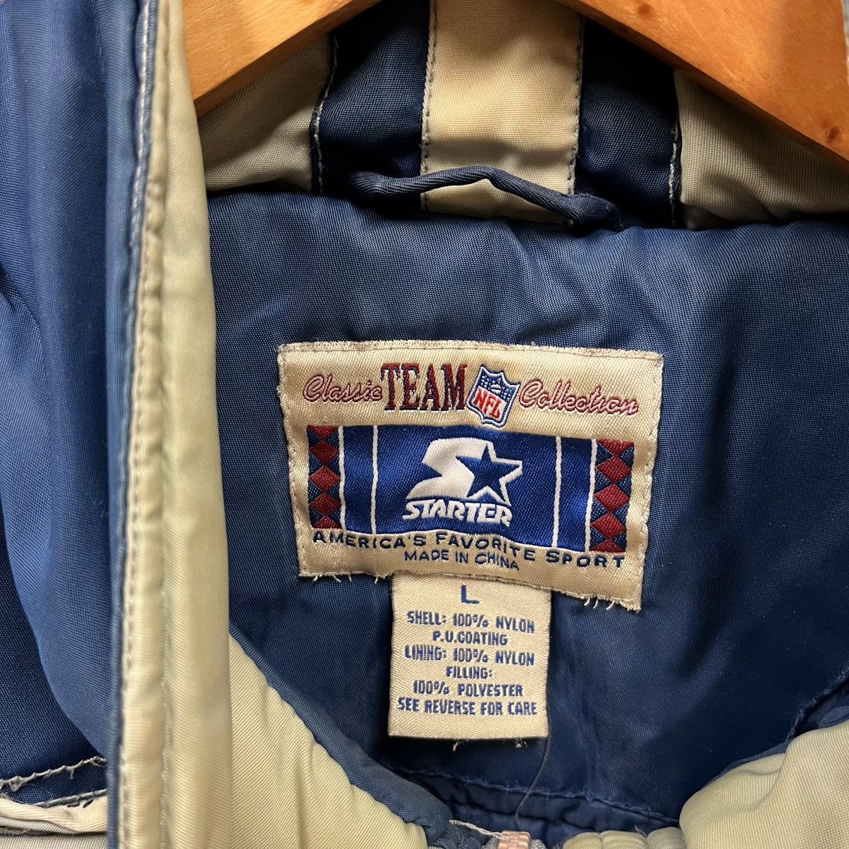 Starter × Vintage Vintage 90s Starter Dallas Cowboys Adult Blue Puffer Jacket Size US L / EU 52-54 / 3 - 6 Thumbnail