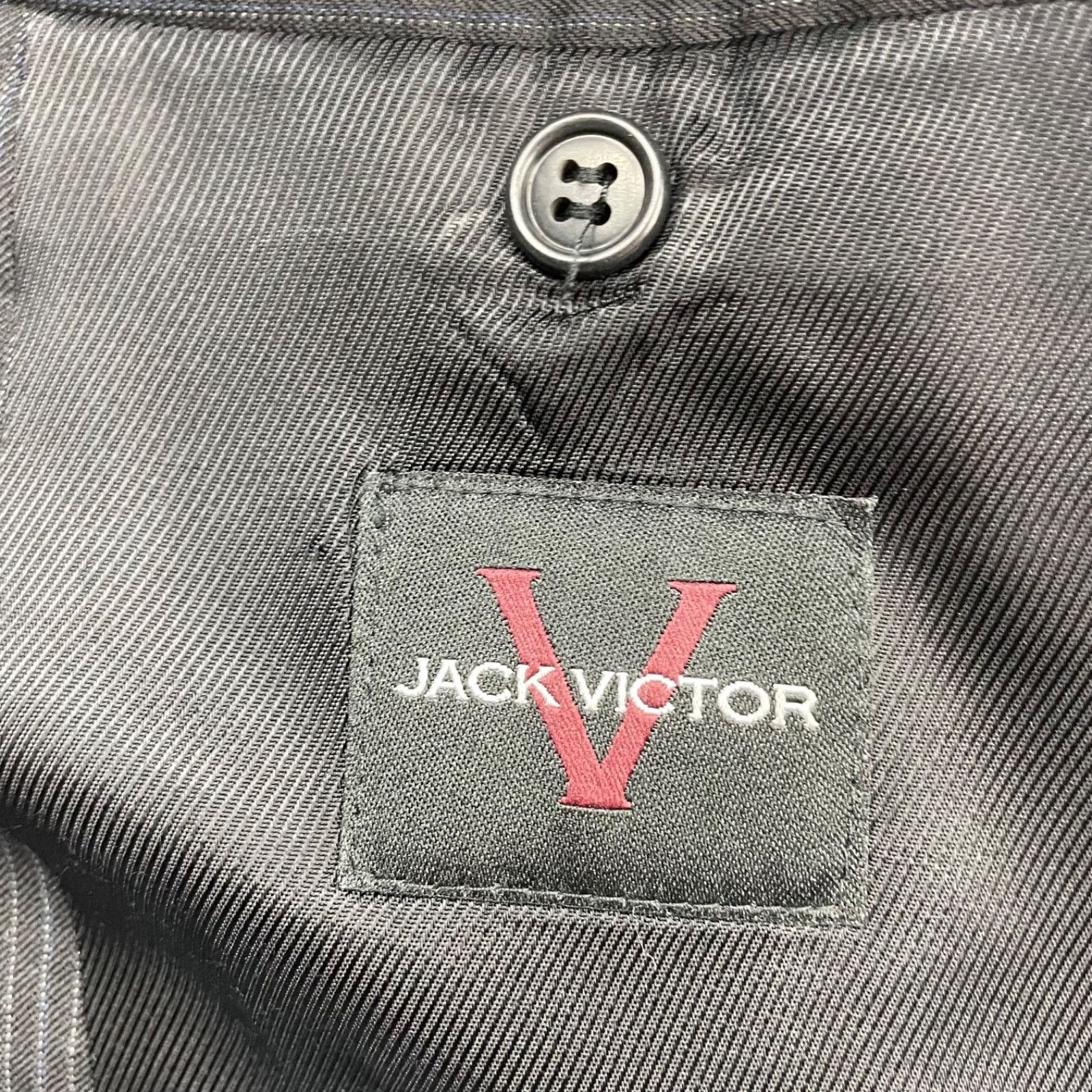 Jack Victor Jack Victor Men’s Valentino 100% Wool Suit Black/Blue Stripe Size 40L - 6 Thumbnail