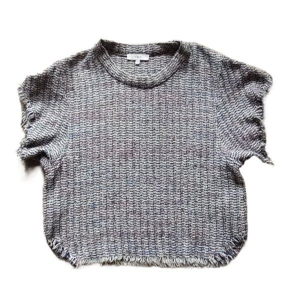 Iro IRO tweed fringe short-sleeved boxy top size 2 XS Size XS / US 0-2 / IT 36-38 - 3 Thumbnail