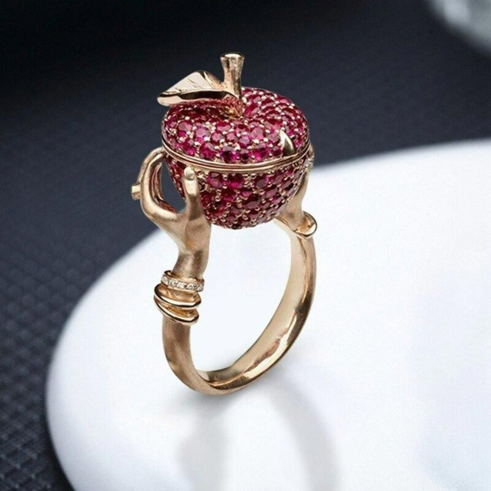 Designer Opening Murder She Wrote Poison Apple Rose Ring - Size 6 Size ONE SIZE - 1 Thumbnail