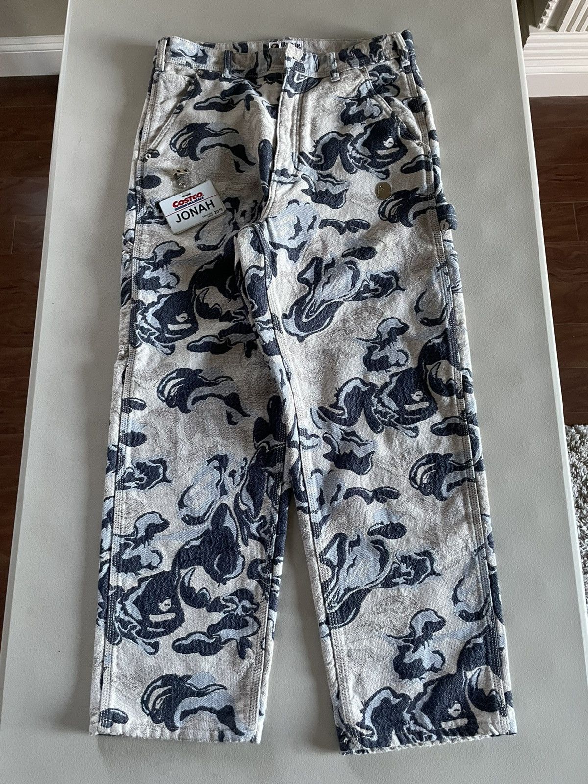 Bape A Bathing Ape Art Camo Gobelin Work Pants Size US 32 / EU 48 - 1 Thumbnail