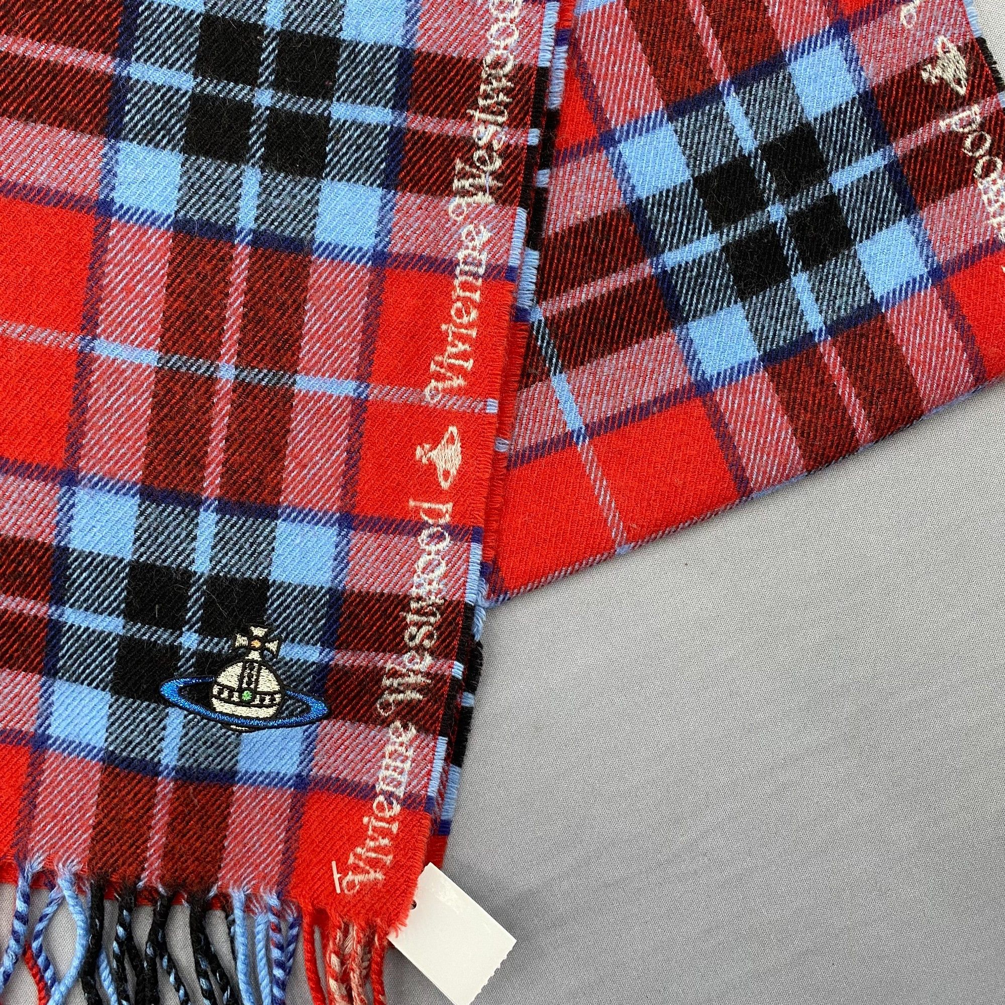 Japanese Brand Vintage Vivienne Westwood Scarf Muffler Orbs Wool Scarves Size ONE SIZE - 5 Thumbnail