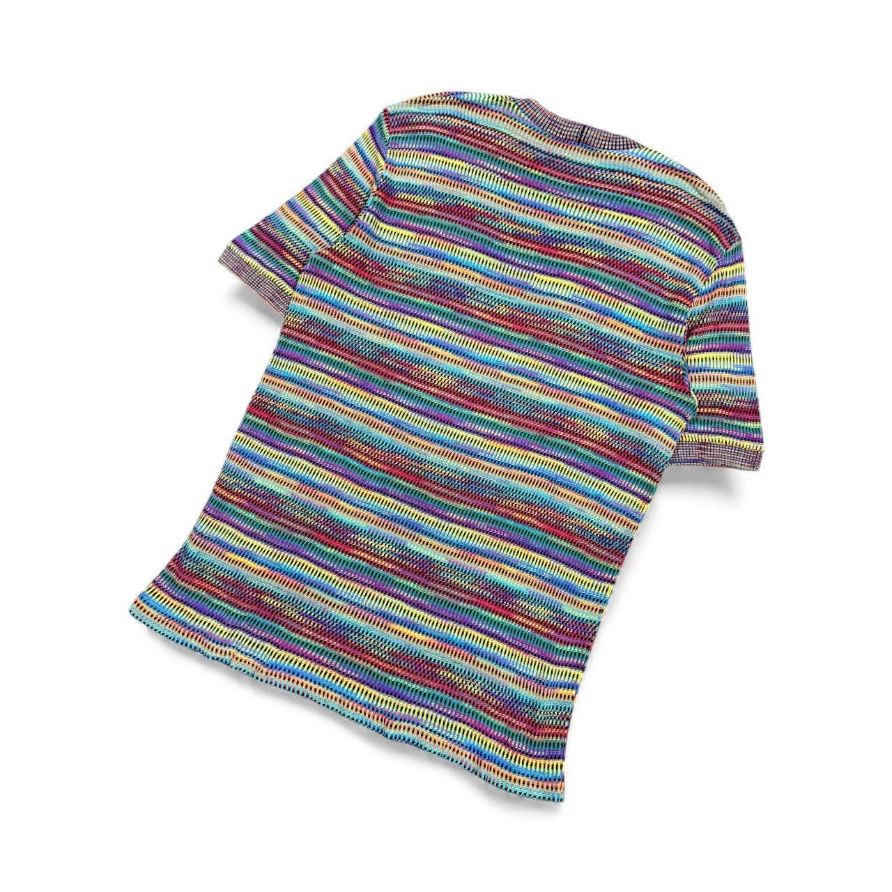 Missoni Vtg🔥Missoni Static Multicolor Knitted Tee Made In Italy Size US M / EU 48-50 / 2 - 13 Thumbnail